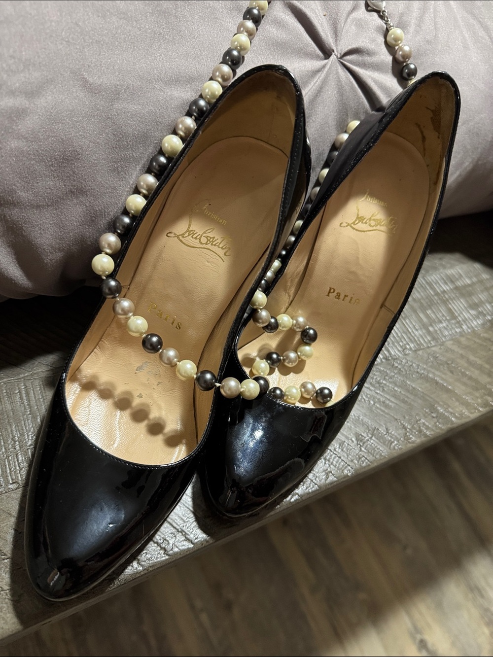 Christian Louboutin Black Patent Pumps